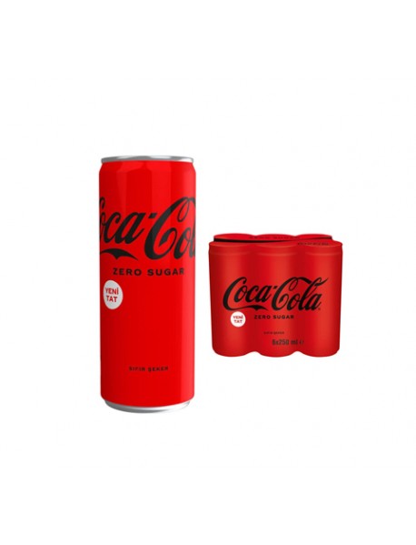 Coca-Cola Zero Sugar 6x250 ml Kutu Coca-Cola Zero Sugar 6x250 ml Kutu