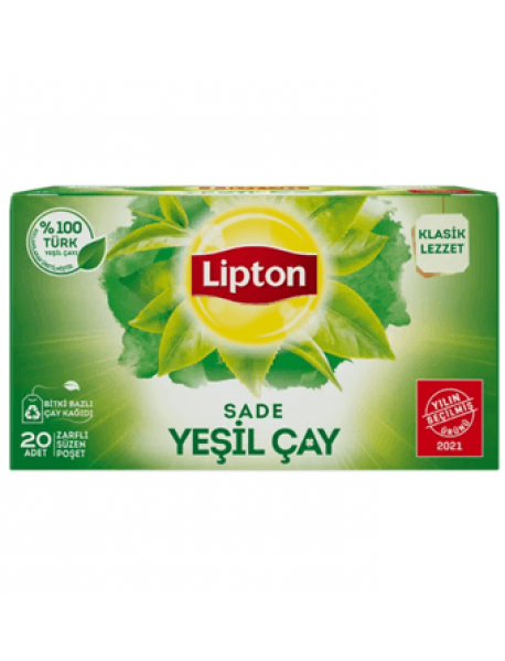 Lipton Berrak Sade Yeşil Çay 20'li Bitki Çayı Lipton Berrak Sade Yeşil Çay 20'li Bitki Çayı