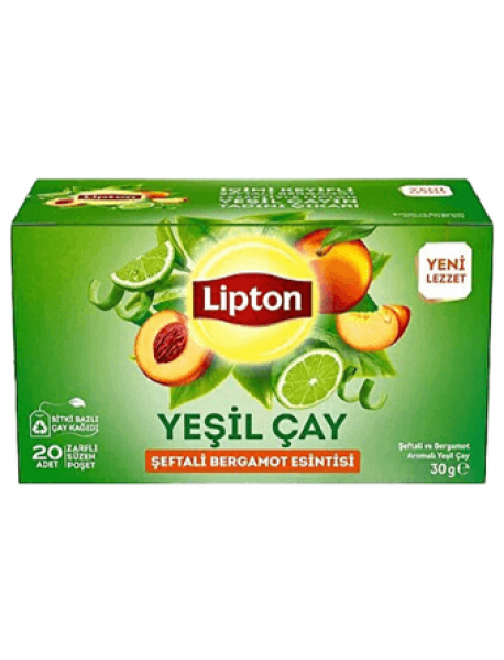 Lipton Şeftali ve Bergamot Esintisi Yeşil Çay 20'li Lipton Şeftali ve Bergamot Esintisi Yeşil Çay 20'li